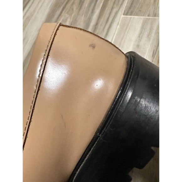 FREE PEOPLE Liv Camel Leather Penny Loafers 6 EUR 36 Heritage Minimalist Preppy - Picture 13 of 16